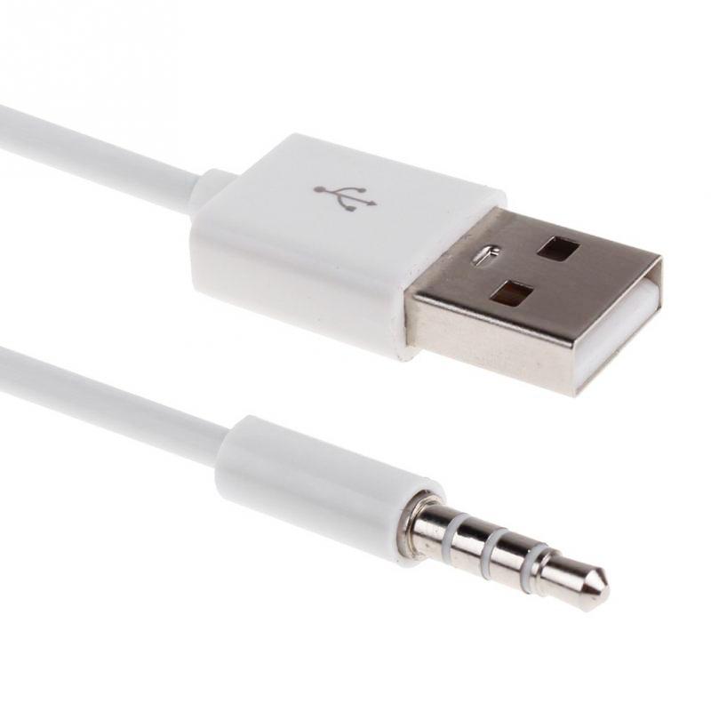 1m Anti-interference 3.5mm Male AUX Audio Jack To USB 2.0 Male Converter Cable