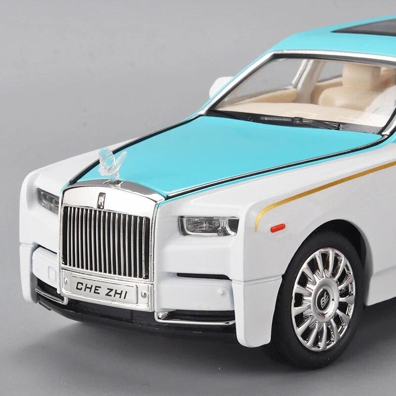 RR Phantom Model Zinc Alloy Pull Back Diecast Toy Cars with Sound and Light for Kids Boy Girl Gift