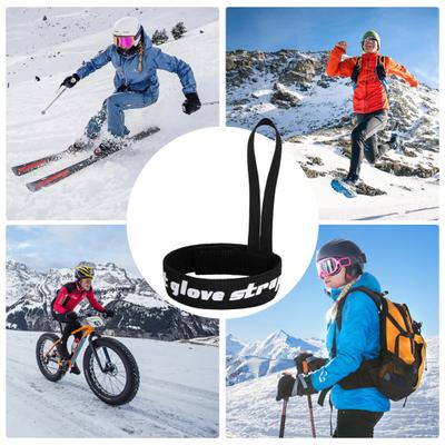 2/4-teilige Skihandschuhleine, elastisches Sporthandschuh-Sicherheitsband, schmale Handgelenkleine, Handschuh-Befestigungsband für Bergsteigen, Skifahren, Snowboarden, Zubehör