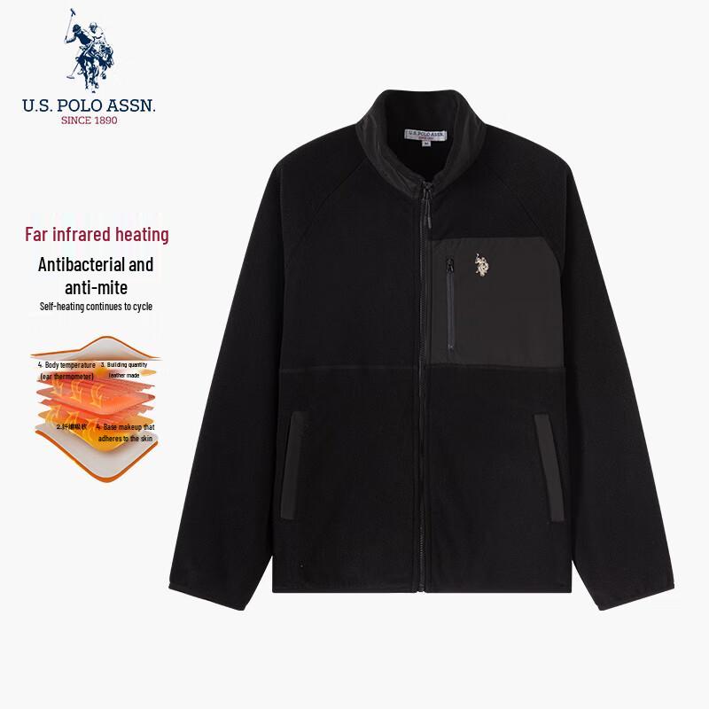 

нас. POLO ASSN. Чоловіча потовщена флісова куртка з коміром-стійкою XL