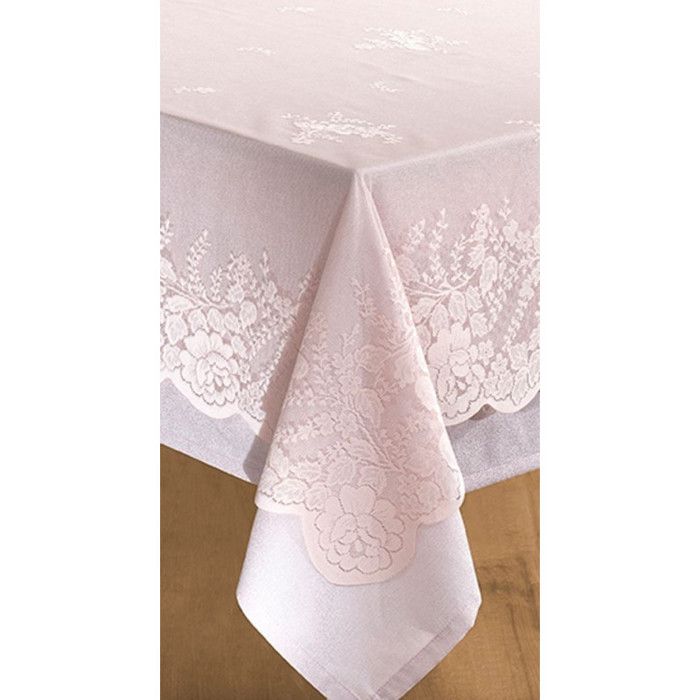 Une surprise se cache derrière cette offre Nappe antitache toutes dimensions - Nappe + Surnappe Rose - Nappe Rectangulaire 150 x 250