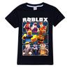 T-shirt a maniche corte con stampa cartoon del gioco Roblox Moda Abbigliamento per bambini Top estivo Regali di compleanno per bambini