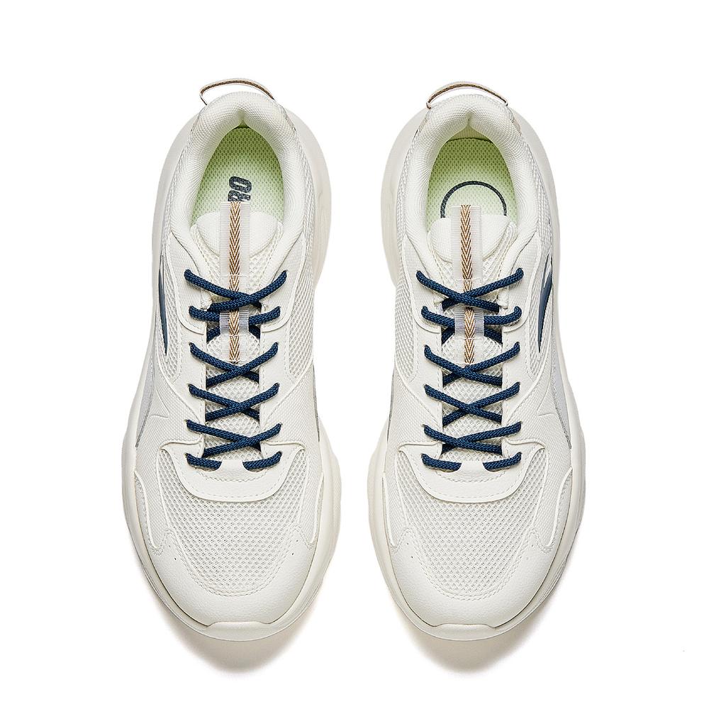 Anta Puffy Star Abrasion Resistant Lightweight Breathable Casual Shoes Men's White Gray Yellow 912628829-3