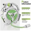 46FT Retractable Garden Hose Reel Heavy Duty Wall Mount Auto Lock Length Control Tangle Free Watering with 7 Pattern Nozzle