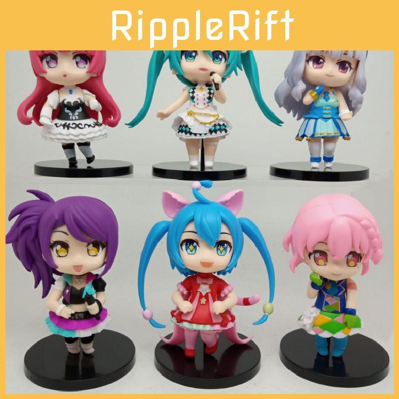 6pcs Hatsune Miku Figures Set Mini Figurines Collectible Home Decor Models Toys