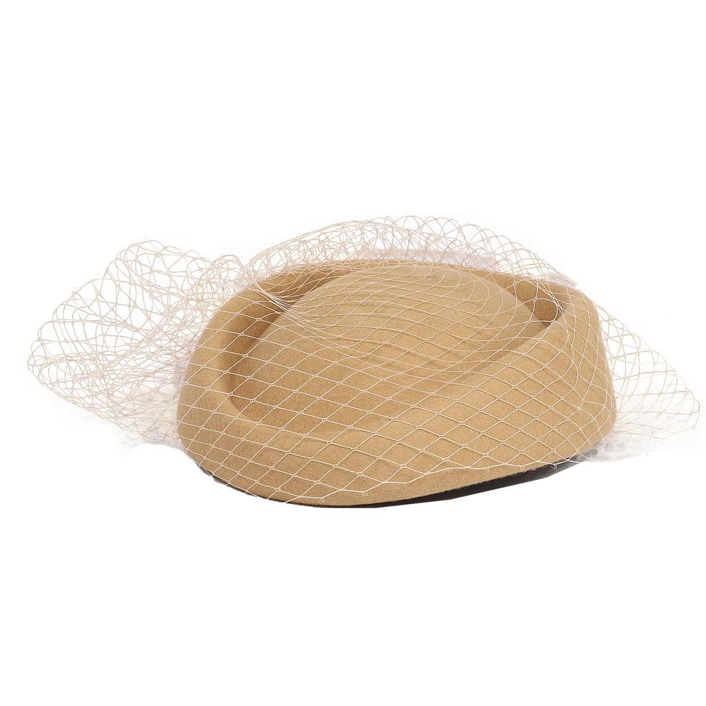 Pălării Fascinator pentru Femei Pălărie Vintage Anii 60 Lână Pălărie Stewardesă Pillbox Pălărie Bază Fascinator Cocktail Lacrimă