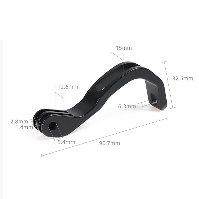 Aluminum Alloy Front Fork Light & Camera Mount for Road/Folding Bikes, Compatible with GoPro