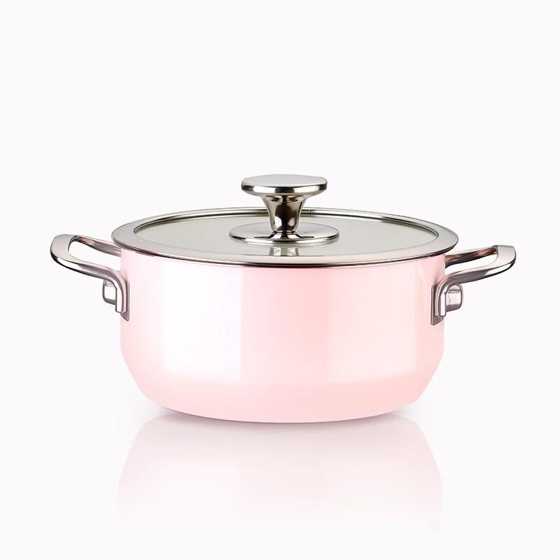 Sohome Roman Enamel Stainless Steel Double-Handle Stockpot
