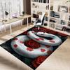 1PC Snake Roses Non-Slip Floor Carpet Compatible for Office&Living Room&Bedroom&Dining room - Flat-Weave Machine-W269