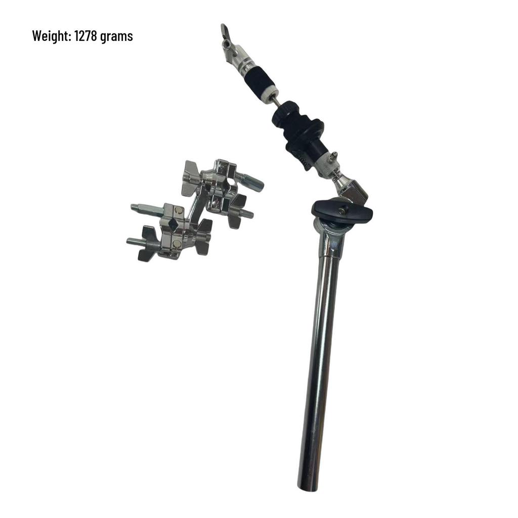 Jazz Drum Cowbell Clip & Hi-Hat Stand with Cymbal Stacker and Splash Cymbal Connection