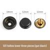 Multi-Colored Snap Button Leather Jacket with Hidden Closure