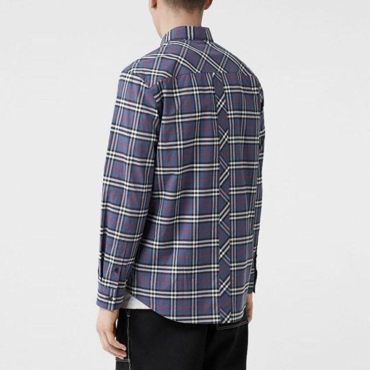Burberry Shirt Men's Marine Blue 80175621