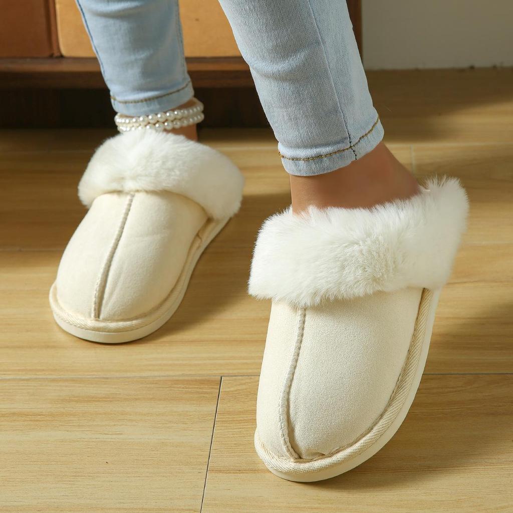 Unisex Plüsch-Winterschuhe für drinnen und draußen - Kuscheliges Baumwoll-Futter, ideal für Paare