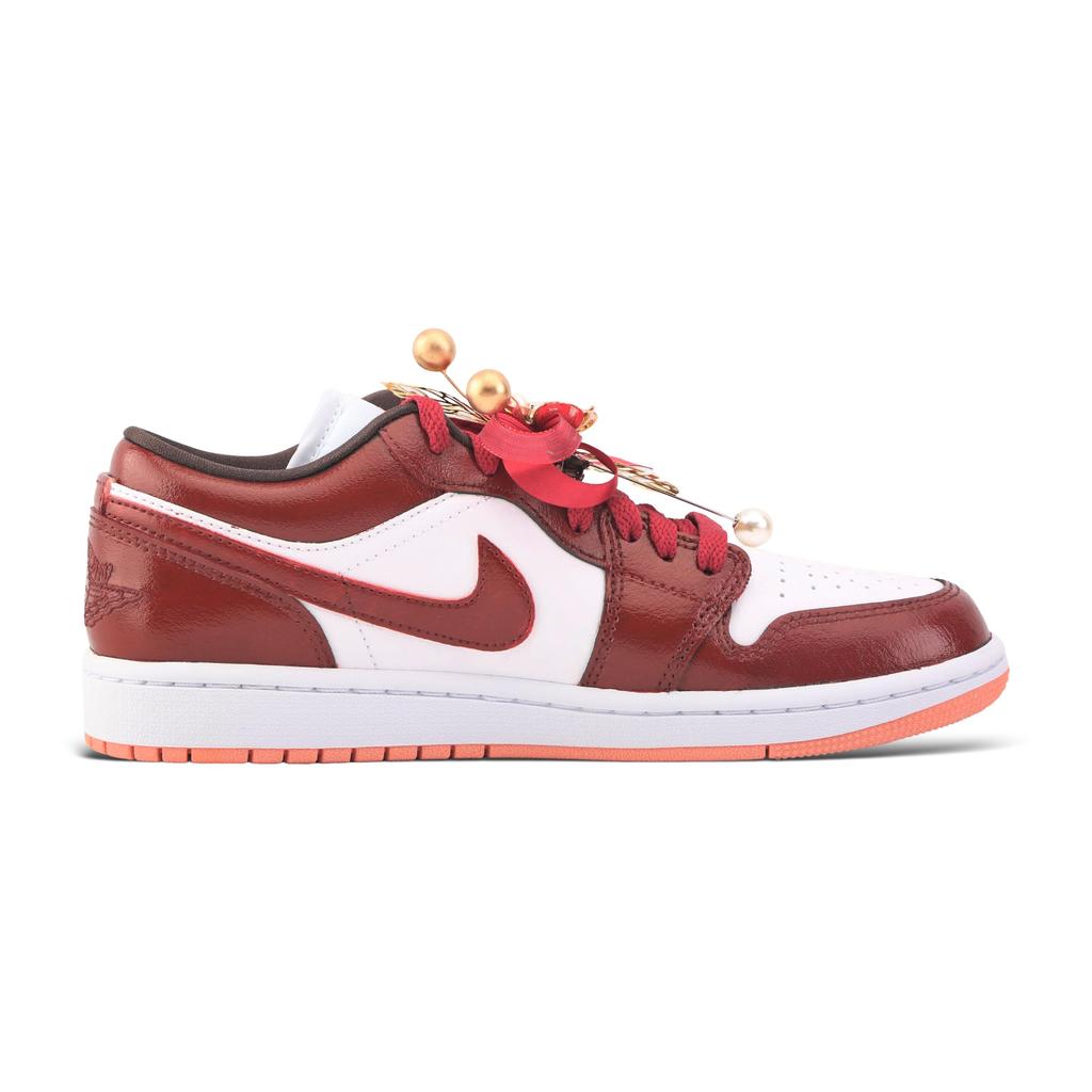 Jordan Air Jordan 1 Vintage Basketball Shoes Unisex Low top Red/White/Gold DC0774-182(Team889-)