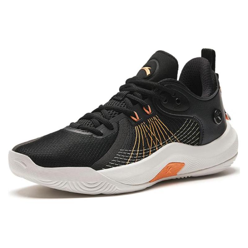 Anta Cushioning Anti-Slip And Wear-Resistant Low-Top Basketball Shoes Men's Black Sneakers 112421607-2