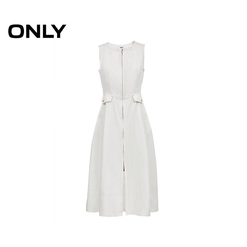 ONLY 2025 Fall Washed Two-Way Zipper Sleeveless Denim Dress