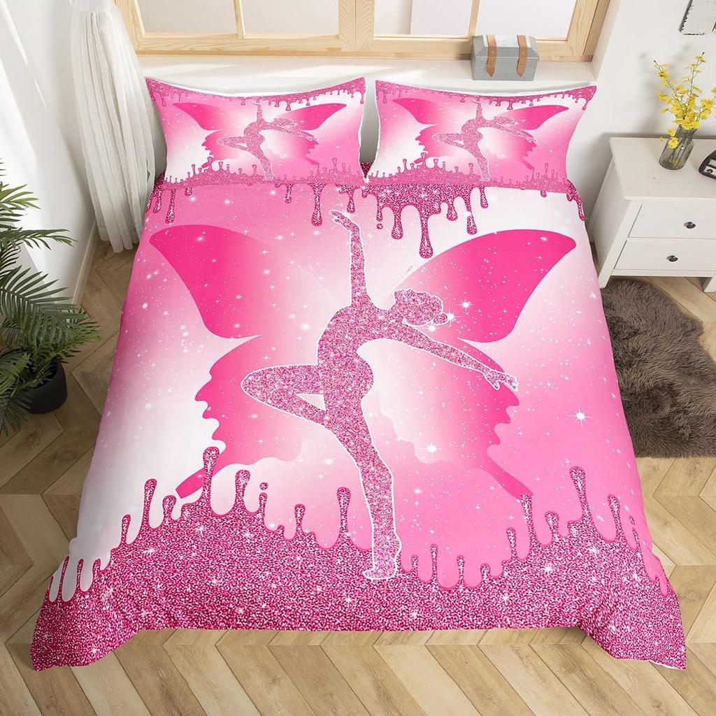 Bedding Set Digital Print Comfortable Duvet Cover for Home Bedroom Decoration, 1 Duvet Cover and 2pillowcase with Zippers