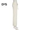 Women Fall Winter Pants Low Waist Butt-lifted Sport Trousers Drawstring Elastic Waist Solid Color Yoga Sweatpants Winter Plush-lined Wide Leg