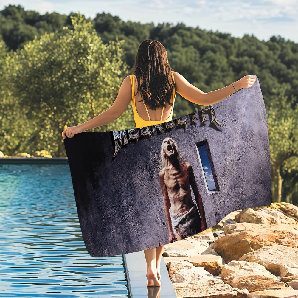 Rock Band M-Megadeth flag Towel Quick Drying Beach Towels Are Suitable For Swimming Pools Camping Yoga And The Gym