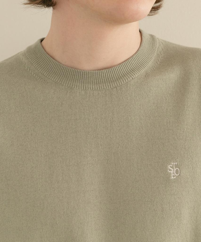 SELITIO Men'S Basic Round Half Knit Olive