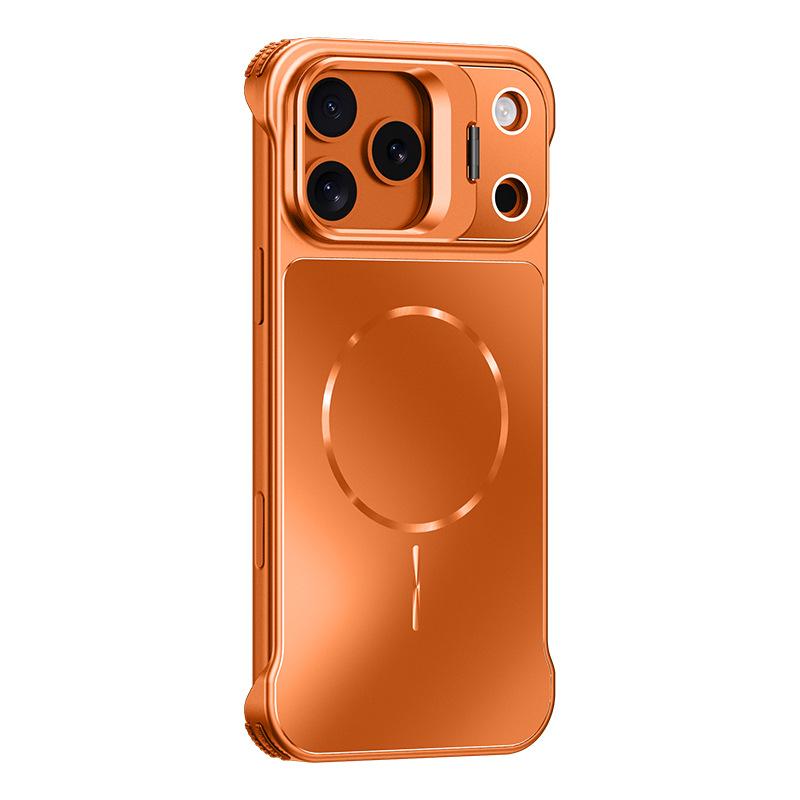 Applicable to iPhone17Promax borderless mobile phone case Apple 17Pro lens holder 17 magnetic protective case