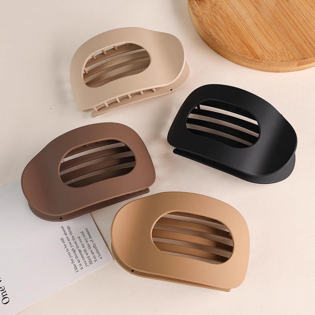 New Matte Oval French Hair Clip with Comfortable Arc Design