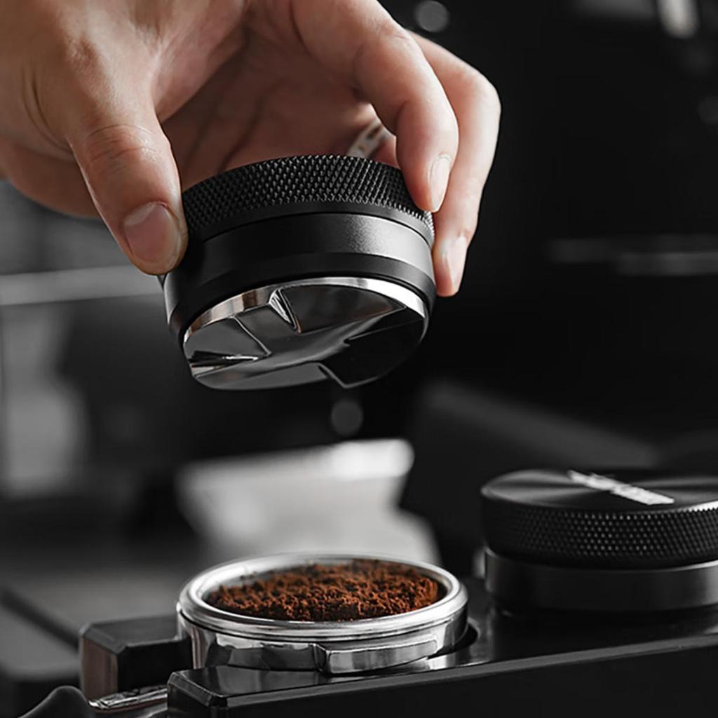 MHW-3BOMBER CD Series Coffee Grinder, Four-Rotor Tamper, Italian Espresso Tamper, Wooden Lid, Black, 58mm, for Home Use