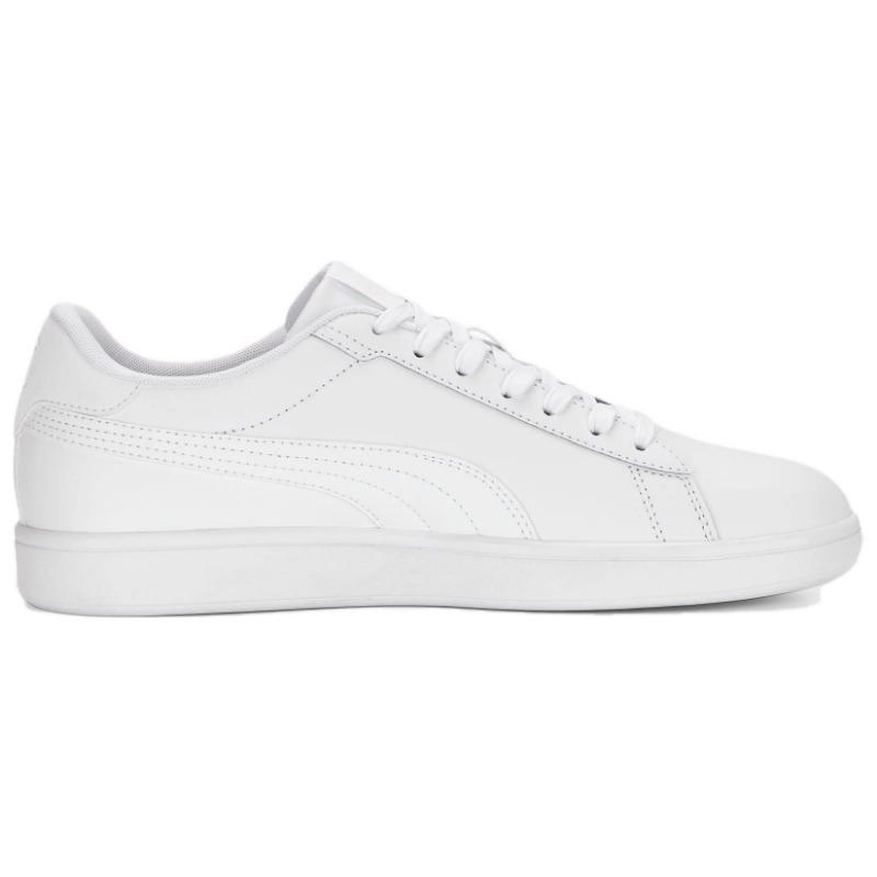 PUMA Smash 3.0 Unisex Leather Low Top Skate Shoes White 390987-01