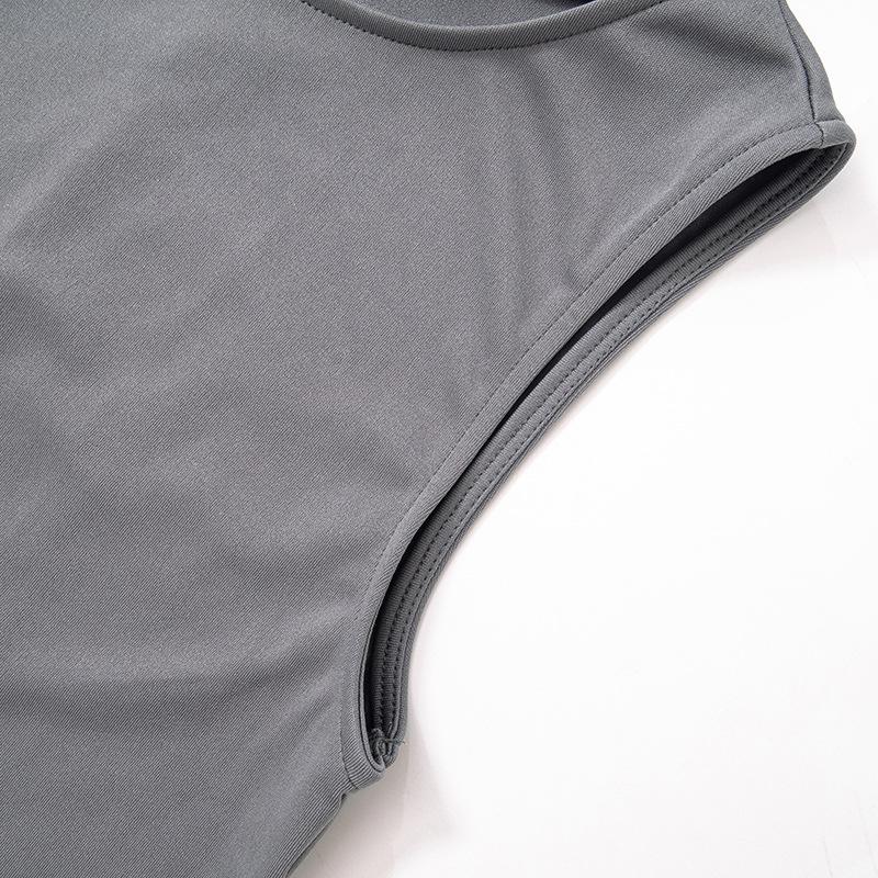 Summer Pure Color Round Neck Sleeveless Hip-hugging Casual Women's Dresses