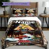 3pcs Duvet Cover Set (1*Duvet Cover + 2*Pillowcase, Without Core), Custom Name The Legend of Zelda Pattern Bedding Set, Home Bedroom Decor Gift