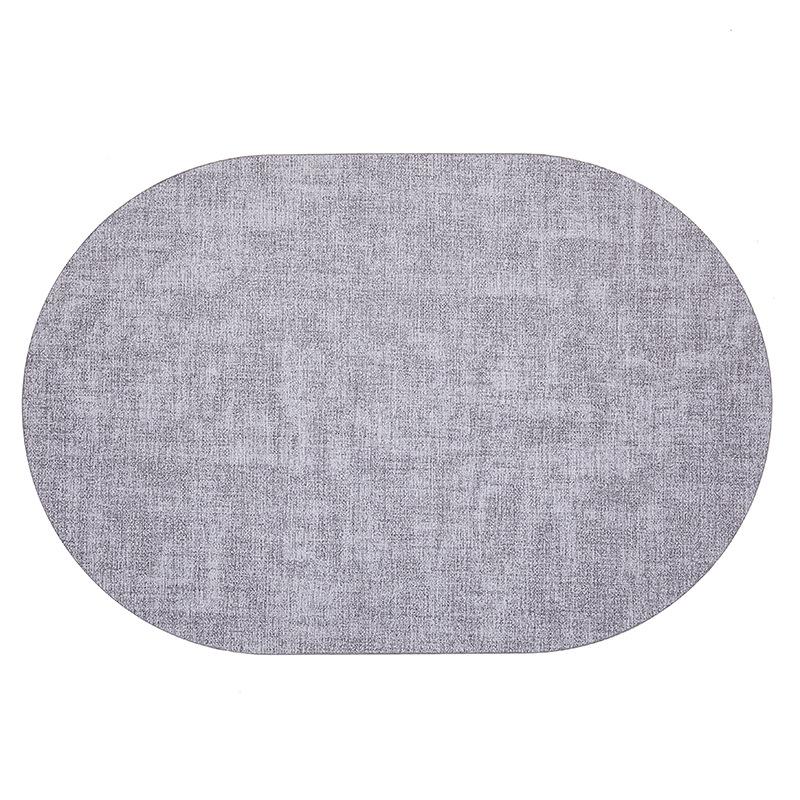 Nordic Oval Fabric Texture Placemat - Waterproof, Oilproof, Heat Insulation, Anti-Scald Mat 