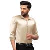 Indoprimo Herren Premium Uni Satin Freizeit Party Hemd Langarm