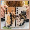 Cartoon Skin-friendly Feel Phone Case For Samsung Galaxy M56 5G/SM-M566B Cute Silicone Back Cover Black Pearl Pendant