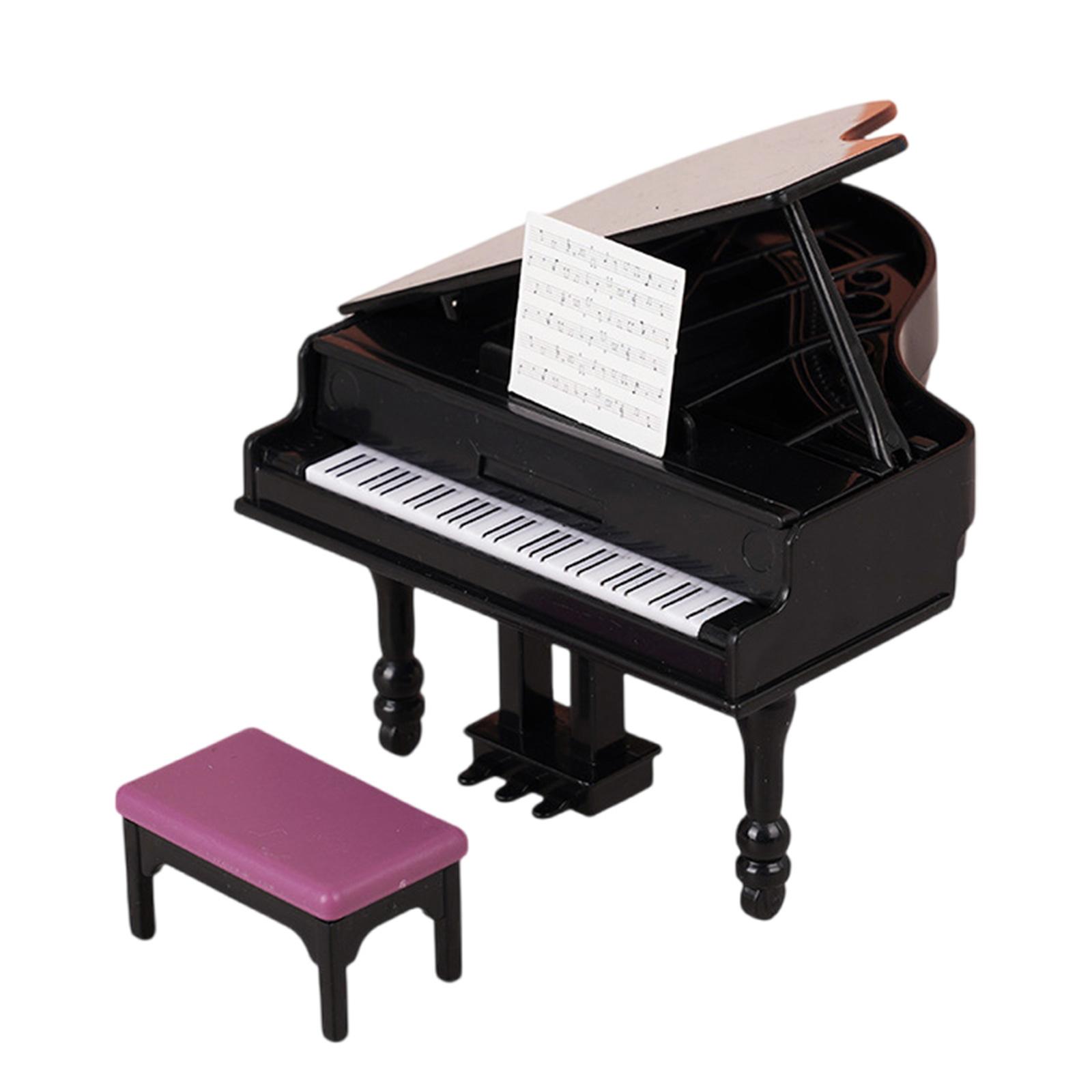 

Фортепианный инструмент ролевая игра для детей ролевая мебель модель игрушка 1:12 масштабный винтажный кукольный домик для игры на пианино