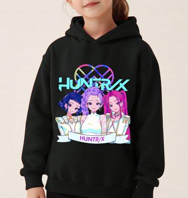 KPop Lovci démonov Huntrix Mikiny Pulóver Dievčatá Chlapec Kreslená Mikina s kapucňou Módne Ležérne Topy Detské Oblečenie