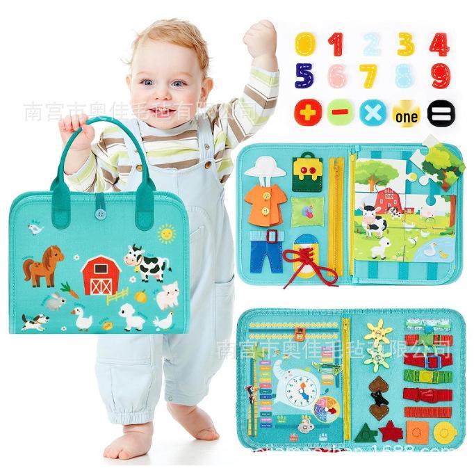 Cross-Border Felt Learning Board: Early Education Puzzle & Busy Board Toy for Children, CE Certified