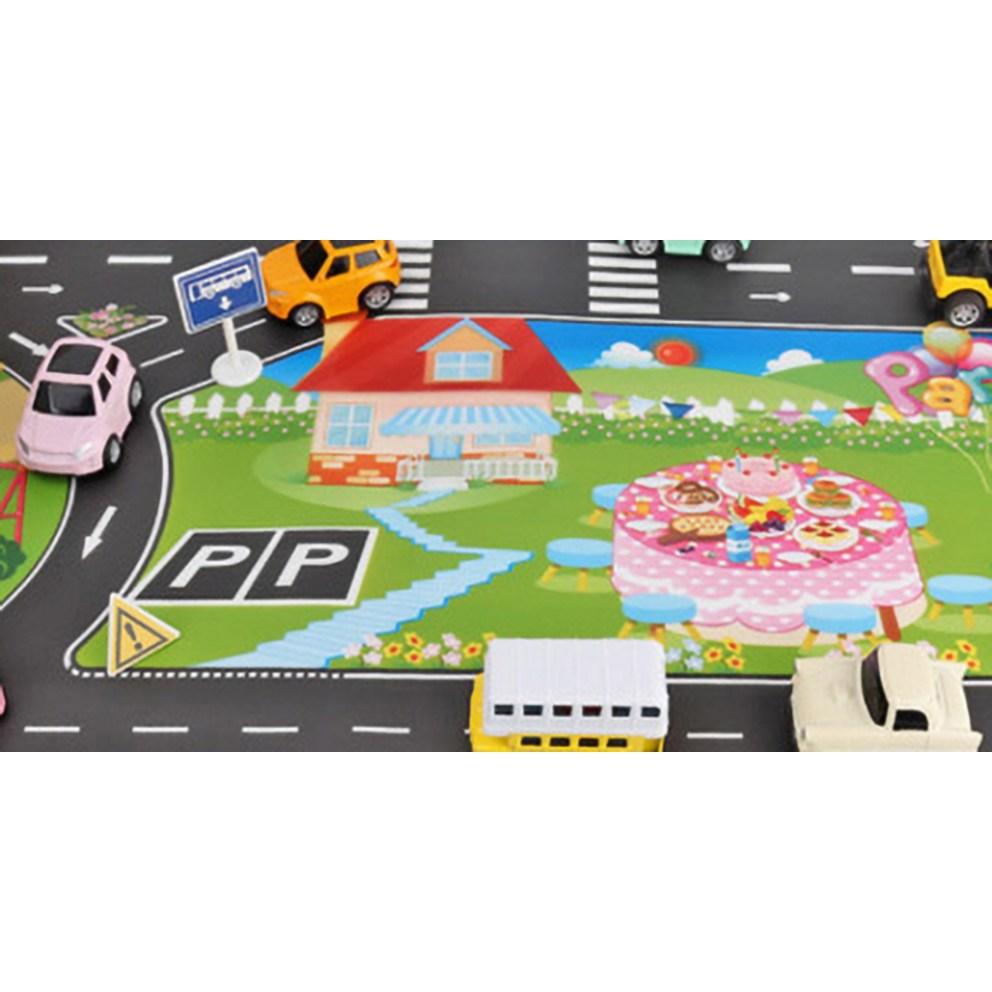 Seltene Corporation Village Auto Straßen Spielmatte (1 Stück)