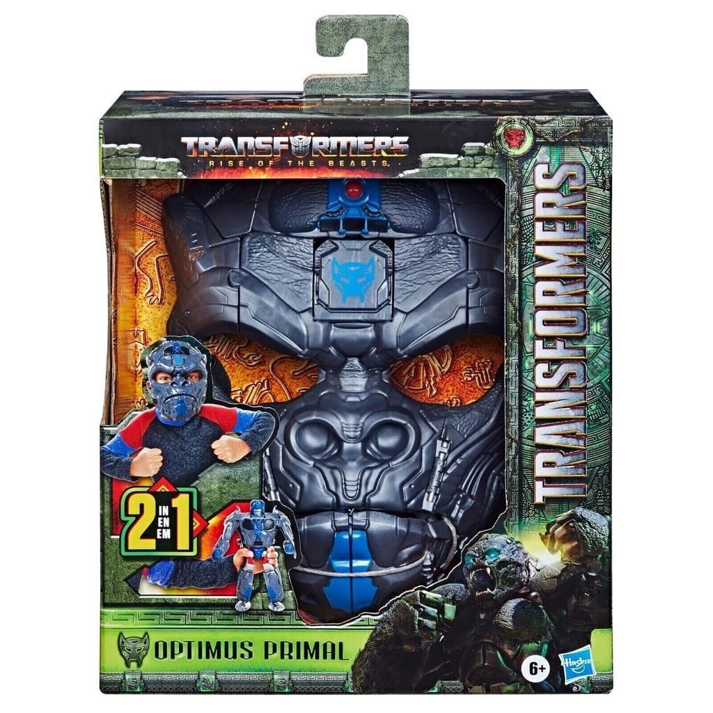 Transformers Toys Rise of the Beasts Film Optimus Primal Transformation Ages Inches 2-in-1 Mask, 6+, 8.8