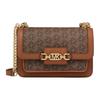 Sac Cabas Bandoulière Cuir Synthétique Design à Rabat Décoration Métal Chiné Sacs pour Femmes Marron Foncé Marron Gland 30R4G7HL3B-BRN-LUGGAGE