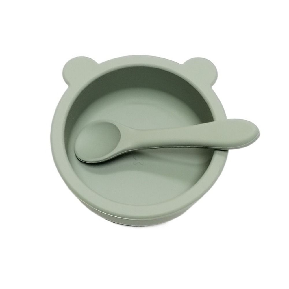 Flexible Feeding Tableware Waterproof Feeding Bowl Set Unbreakable Baby Bowls with Spoon  Toddlers