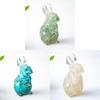 Resin Crystal Standing Bunny Decor For Home Office Gift Collectible