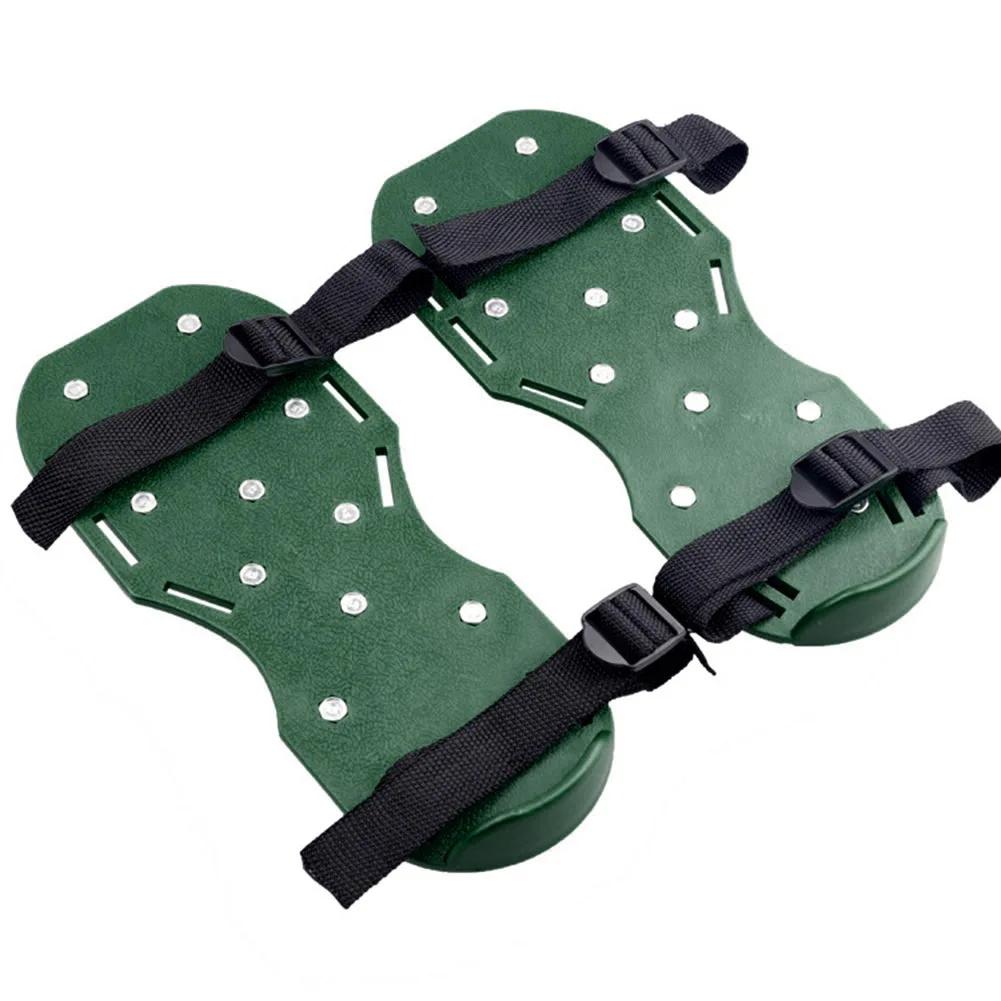 1 Pair Garden Nail Shoes Grass Loose Soil Lawn Aerator Sandals Nail Shoes Yard Garden Tool Cultivator Scarification Shoes