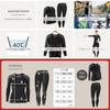 Alpidex Heattech Ultra Warm Unterwäsche Thermischer Kälteschutz Damen Set, Skifahren, Snowboarden, (Schwarz/Grau, L/XL)