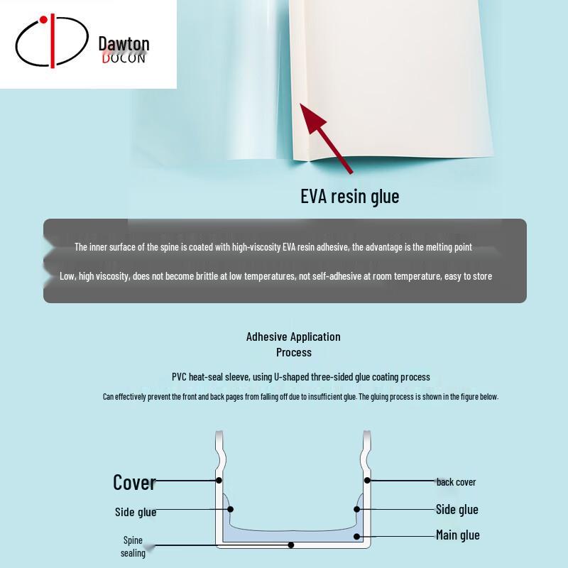 DOCON A4 Pink Hot Melt Binding Covers with Side Glue