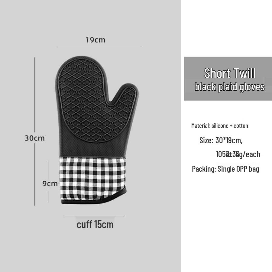 Silicone Heat-Resistant Anti-Scald Oven Gloves for Baking and Cooking