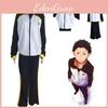 Unique Rezero Natsuki Subaru Cosplay Costume Set In Elegant Black And White