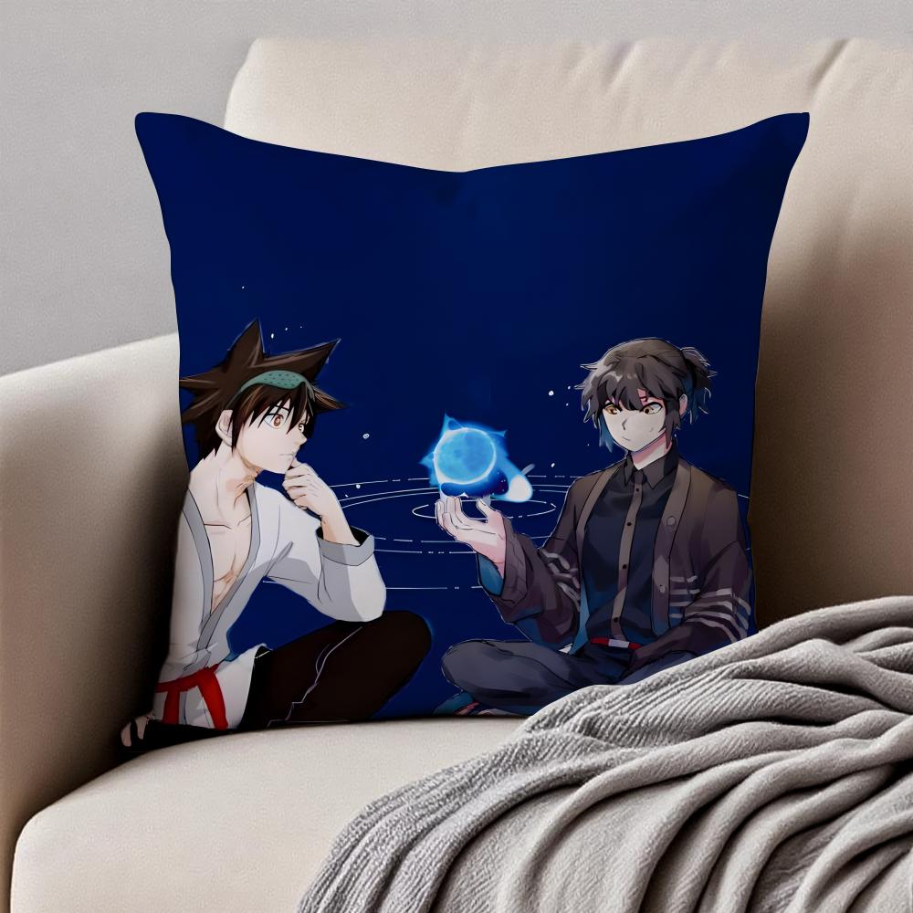 

Japanese Animation TTower of Gods Cushion Cover Pillowcase Antidustmite Invisible Zipper Short Plush Sofa Cushion 30X30cm