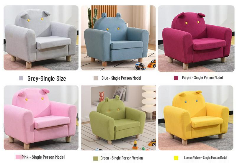 Children's Cartoon Double Sofa for Reading Corner or Playroom