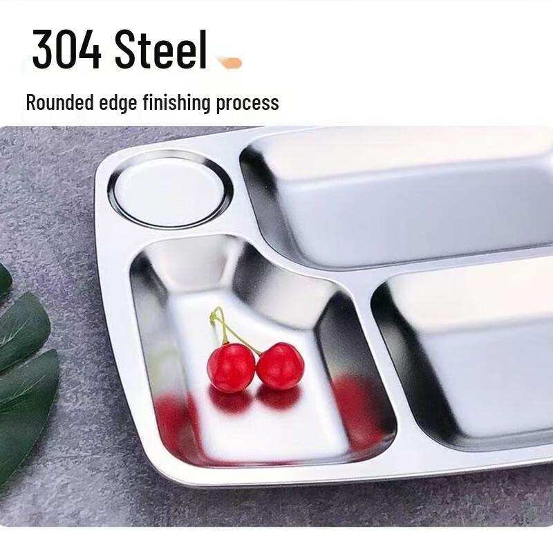 304 Stainless Steel Divided Lunch Trays