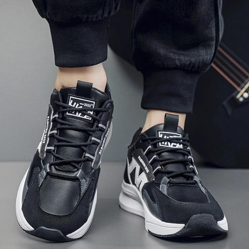 Herren Leder Board Schuhe Outdoor Bequem Mesh Atmungsaktiv Herren Wanderschuhe Designer Mode Strapazierfähig Herren Freizeit Sneaker